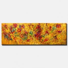 contemporary floral abstract painting modern palette knife