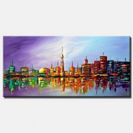 modern Toronto skyline city abstract art