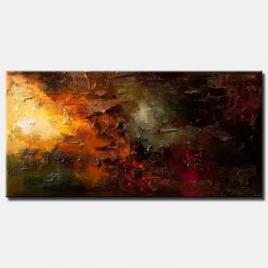 canvas print of big contemporary abstract painting textured