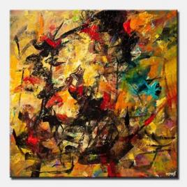 canvas print of large colorful contemporary abstract painting