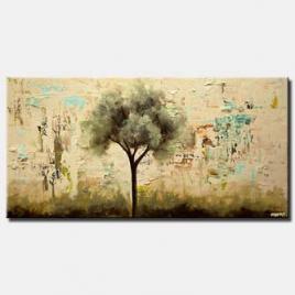 canvas print of blooming tree painting