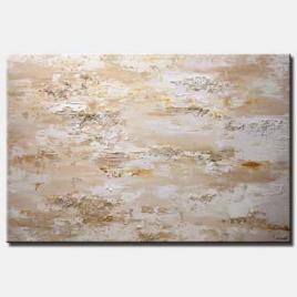 canvas print of white cream textured abstract art