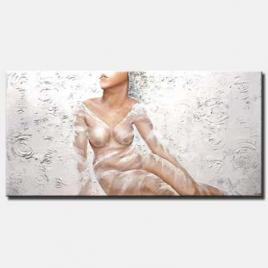 canvas print of white bedroom painting
