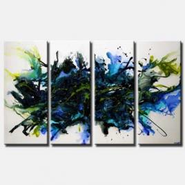 canvas print of blue abstract art home decor wall hanging