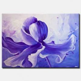 modern purple Iris flower painting