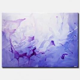 canvas print of contemporary purple blue abstract art home decor