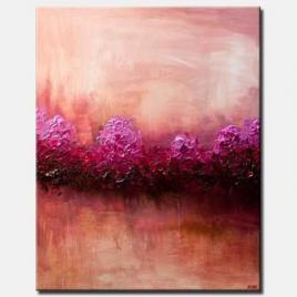 large modern pink abstract art home decor