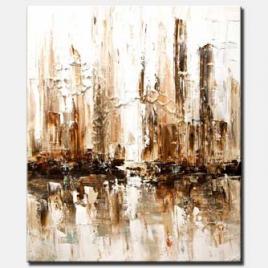 canvas print of white abstract city home decor