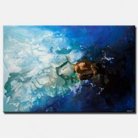 contemporary blue abstract art blue painting