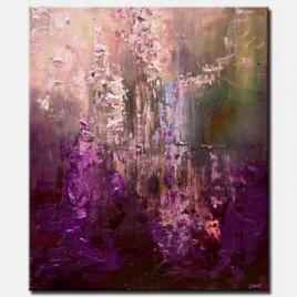 canvas print of purple abstract art modern palette knife