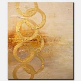 contemporary textured golden abstract art