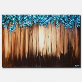 modern blue landscape abstract painting