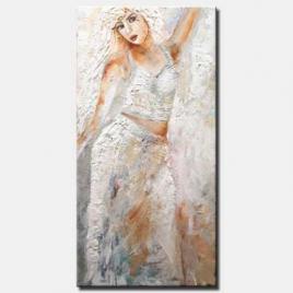 canvas print of abstract woman figure painting
