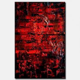 red black textured abstract art