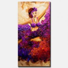 woman dancing colorful painting