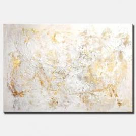 canvas print of large modern white textured abstract painting