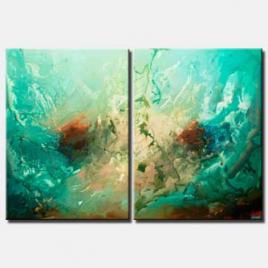 contemporary turquoise abstract art