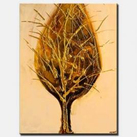 canvas print of golden tree painting