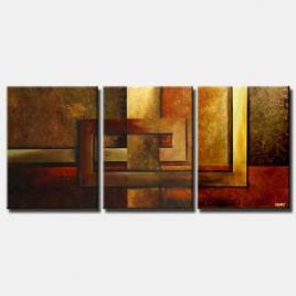 canvas print of geometrical painting triptych wall decor