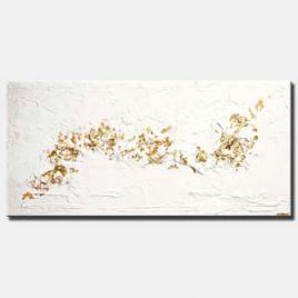 gold white textured abstract art