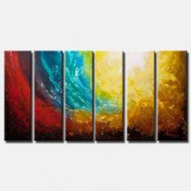 canvas print of huge abstract paintign earth painting