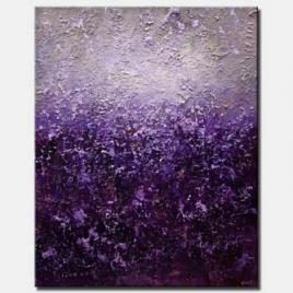canvas print of purple gray abstract painting heavy texture acrylic modern art