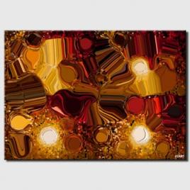 canvas print of Digital Art Giclee Print Red brown yellow