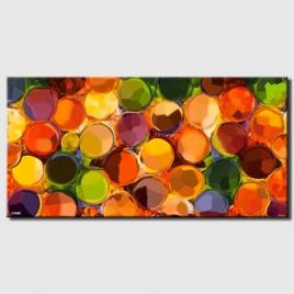 canvas print of Colorful Modern Abstract Giclee Print Circles