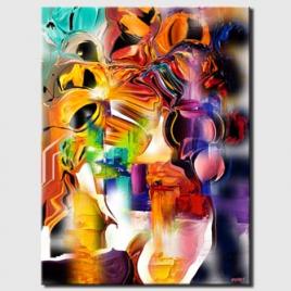 canvas print of colorful abstract print on canvas