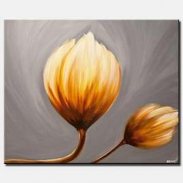 canvas print of yellow tulips painting