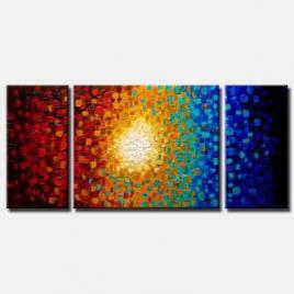 canvas print of modern colorful textured abstract painting
