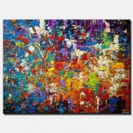 canvas print of colorful textured abstract art