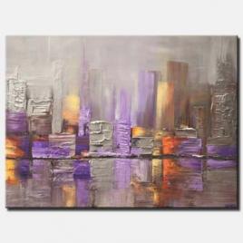 modern silver city painting