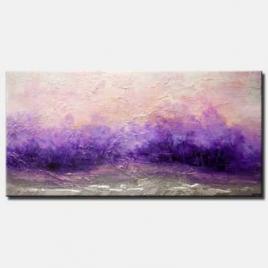 canvas print of purple landscape abstract painting