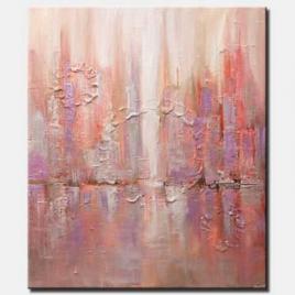 canvas print of modern abstract city painting