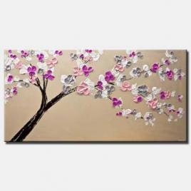 original modern blooming tree painting