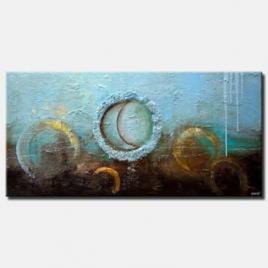 light blue modern textured abstract painting