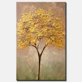 canvas print of golden tree painting