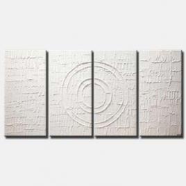 canvas print of modern white textured abstract art