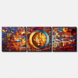 canvas print of original colorful abstract painting