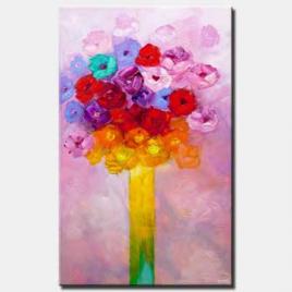 canvas print of colorful floral abstract painting
