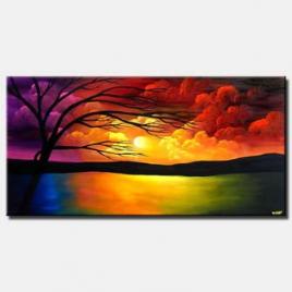 canvas print of sunrise painting