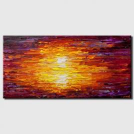 textured sunset abstract painting