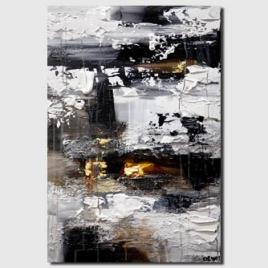 original heavy textured modern white abstract painting