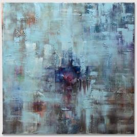 square blue abstract painting