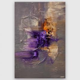 purple gray modern abstract painting heavy texture