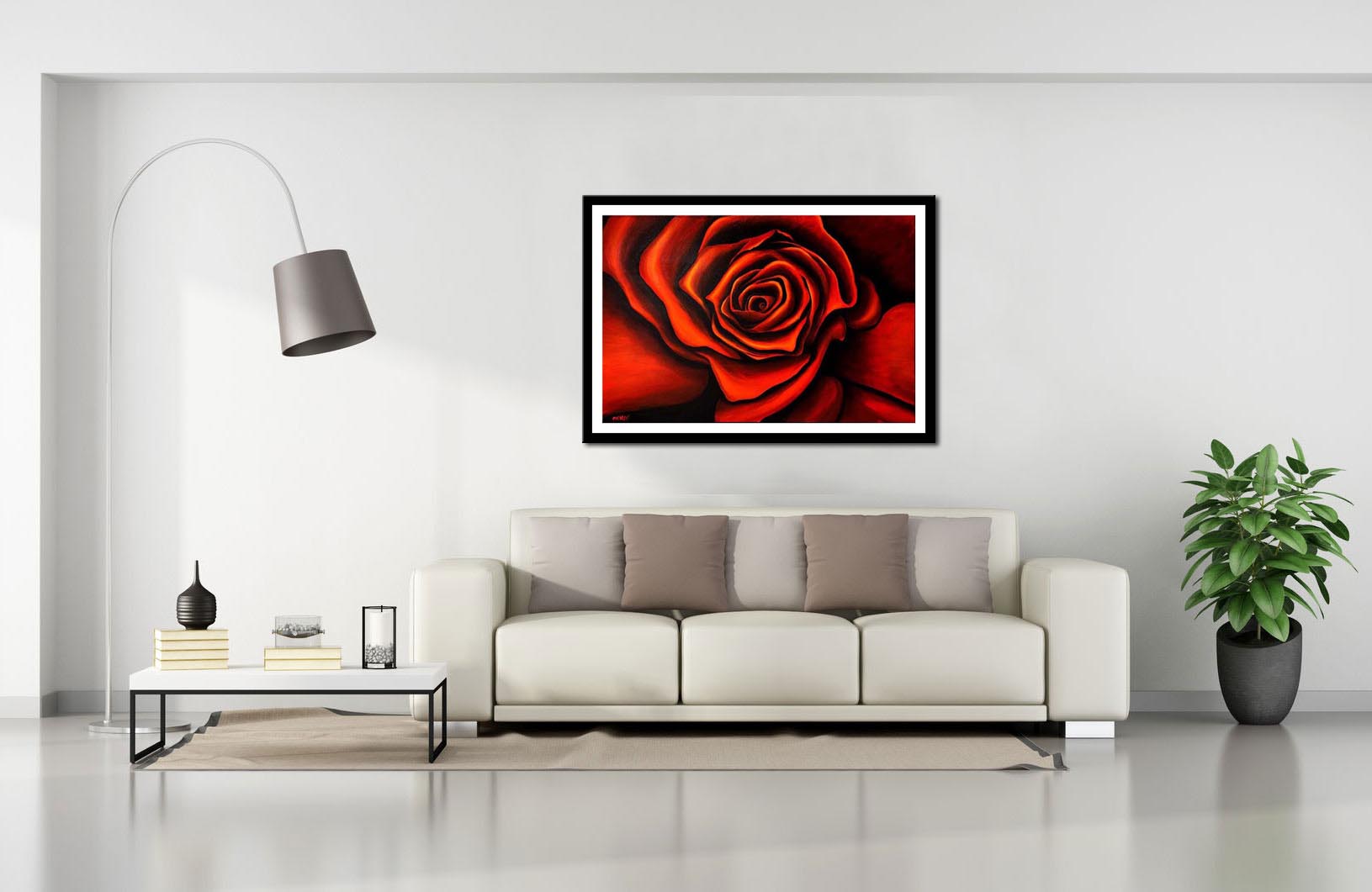 Abstract Painting - Red Rose