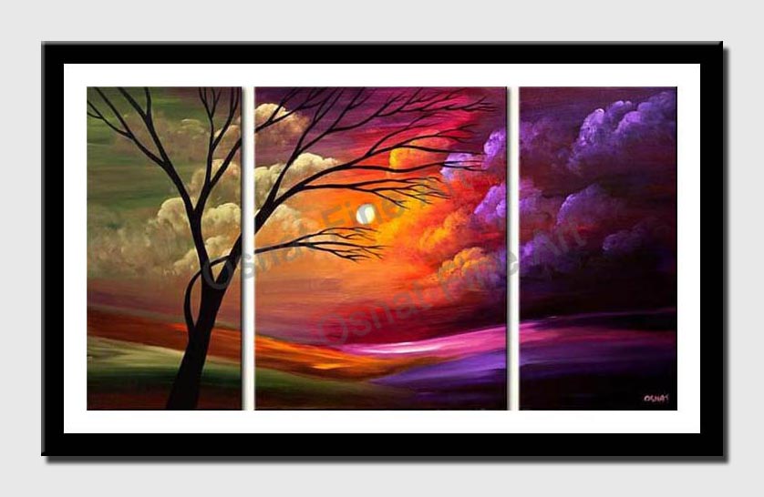canvas print of colorful sunset