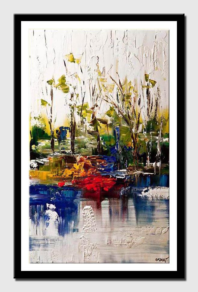 canvas print of by the river landscape on white background