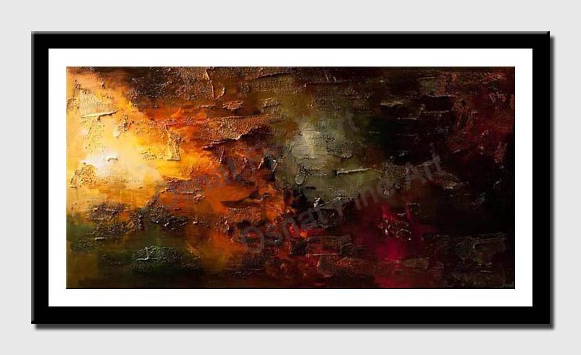 canvas print of big contemporary abstract painting textured